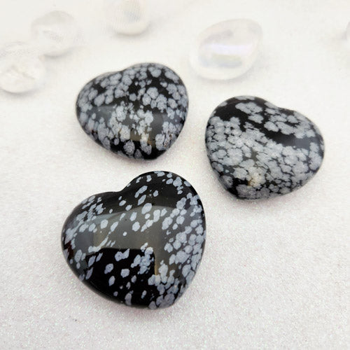 Snowflake Obsidian Heart (assorted. approx. 4x4cm)