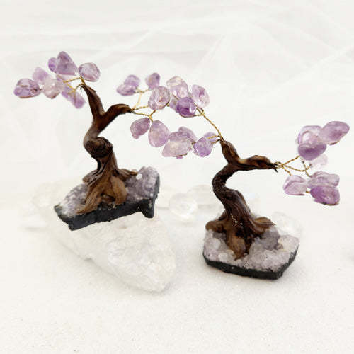 Amethyst Crystal Tree on Amethyst Cluster (assorted. approx. 8.9-10.3x8-9cm)