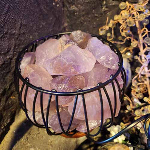 Amethyst Crystal Cage Lamp