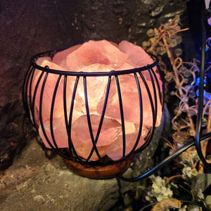 Amethyst Crystal Cage Lamp