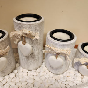 Hearts 5 Piece Candle Holder Set