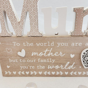 Mum Wooden Plaque