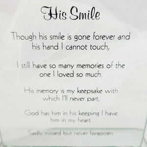 His Smile Memorial Plaque