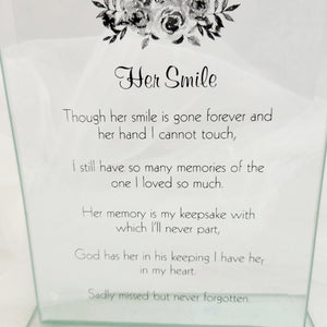Her Smile Memorial Plaque