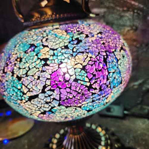 Blue & Purple Tea Pot Turkish Style Mosaic Lamp