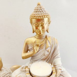 Buddha on Elephant Tea Light Holder 