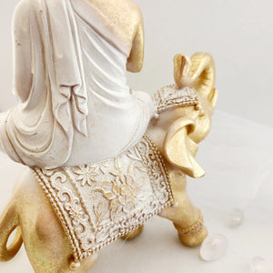 Buddha on Elephant Tea Light Holder 