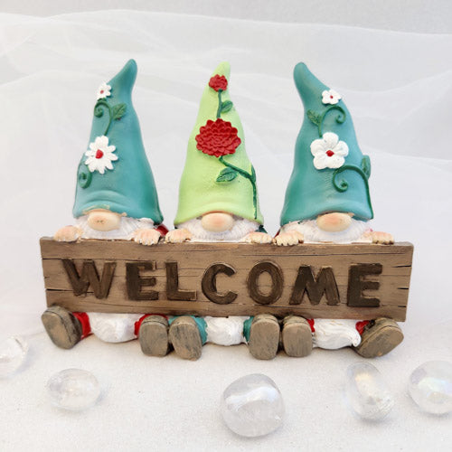 Gnomes Welcome Sign (approx. 18.5cm)
