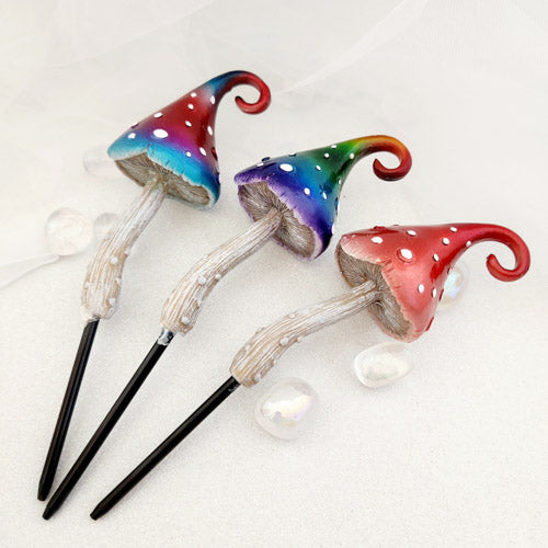 Metallic Mushroom Sticks (assorted. approx. 20cm)