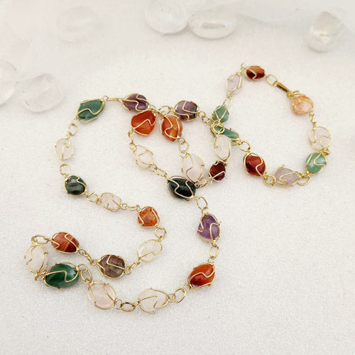 Crystal Wired Necklace (assorted crystals)