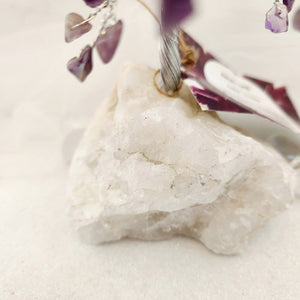 Amethyst Crystal Tree with White Jade Base