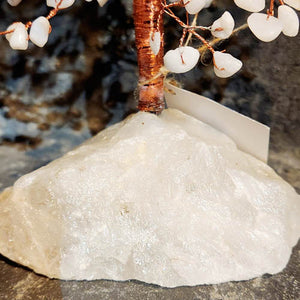 White Jade Crystal Tree with White Jade Base