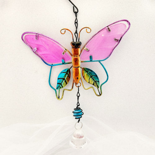 Hanging Butterfly with Prism (approx. 11.3 x 15.4 cm)
