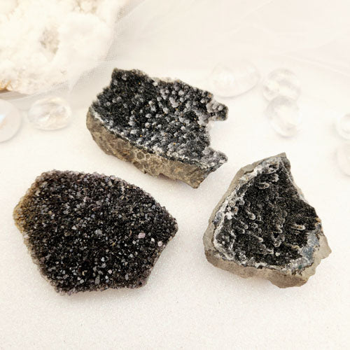 Black Amethyst Druzy Cluster (assorted. approx. 6.4-7.5x5-6cm)