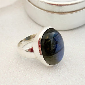 Labradorite Oval Ring