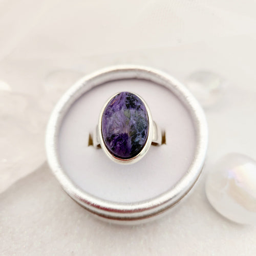 Charoite Ring (sterling silver)