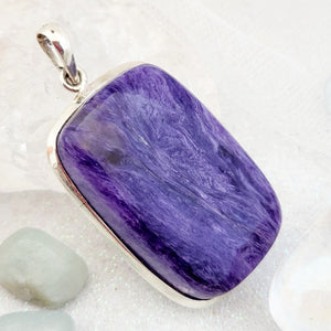 Charoite Rectangular Pendant 