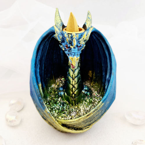 Dragon Mystical Multi Colour Backflow Incense Burner Led Light (approx. 14.7 x 11.2 cm. Batteries Included)