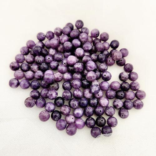 Lepidolite Bead (round. assorted. approx. 8mm)