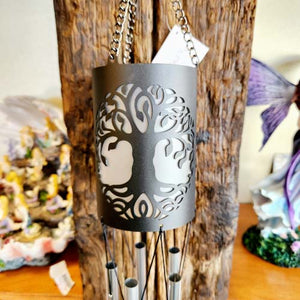 Tree Of Life Cylinder Solar Wind Chime