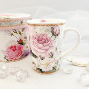 Pink Roses Mug with Gift Box