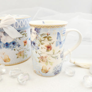 Blue Butterflies Mug with Gift Box