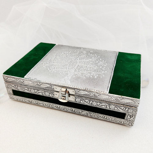 Tree Of Life Box with Green Velvet