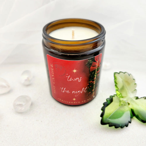 Twas The Night Candle (handcrafted in Aotearoa New Zealand. up to 30 hours burn time)