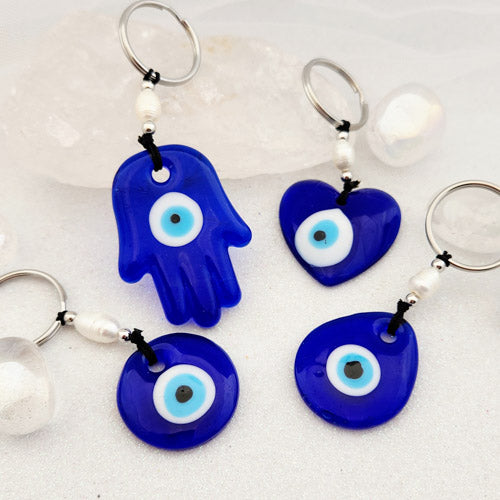 Blue Eye aka Evil Eye Glass Keyring (assorted designs