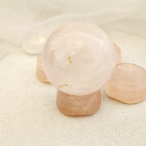 Rose Quartz Sphere Stand