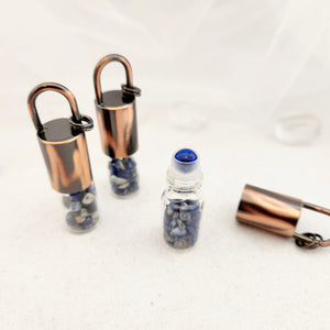 Glass Roller Perfume Bottle with Lapis Roller