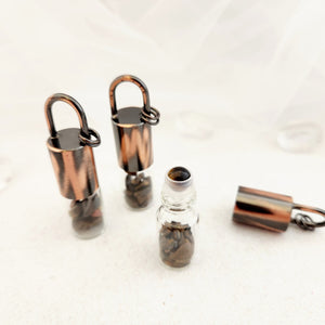 Glass Roller Perfume Bottle with Gold Tiger's Eye Roller