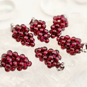 Garnet Grape Like Cluster Pendant