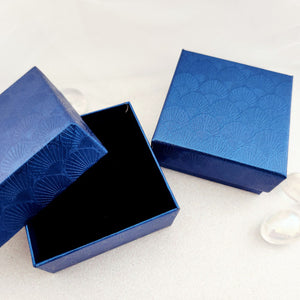 Blue Scallop Pattern Jewellery Gift Box