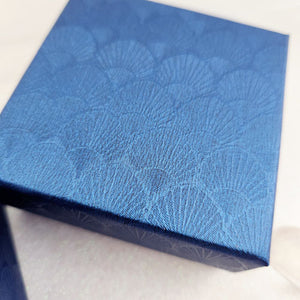 Blue Scallop Pattern Jewellery Gift Box