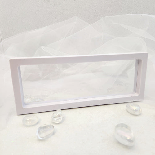 White Floating Transparent Acrylic Display Frame (approx. 23x9x2cm)