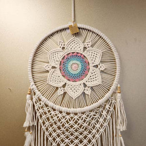 Flower Mandala White Dream Catcher