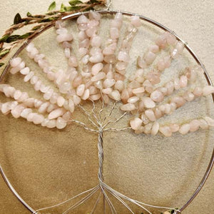 Rose Quartz Tree Of Life Hanging