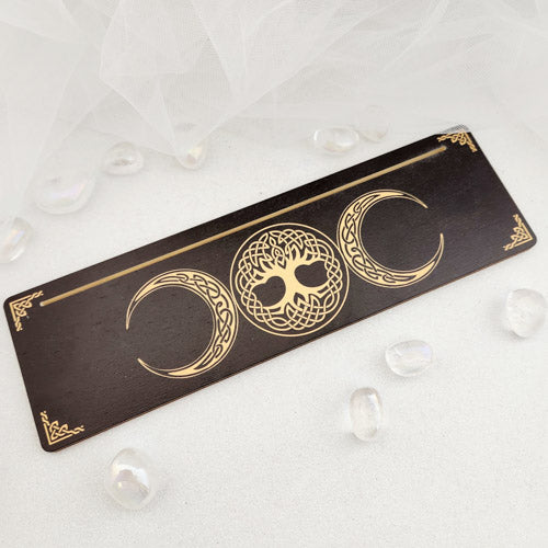 Triple Moon Tree of Life Tarot/Oracle Card Holder (approx. 25x7.5cm)