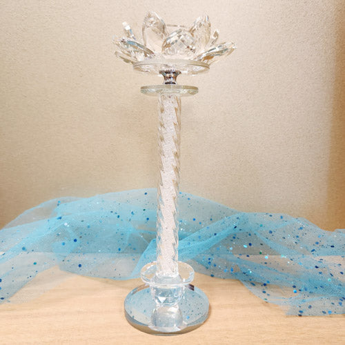 Crystal Lotus Tealight Holder (approx. 25.5cm)