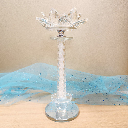 Crystal Lotus Tealight Holder (approx. 21cm)