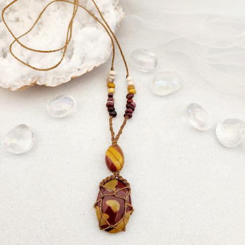 Mookaite Jasper Wrapped Pendant (hand crafted in Aotearoa New Zealand)