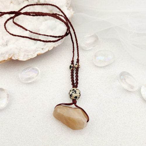 Agate & Dalmation Jasper Wrapped Pendant (hand crafted in Aotearoa New Zealand)