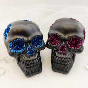 Black Skull with Sparkles