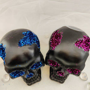 Black Skull with Sparkles