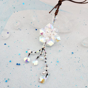 Iridescent Clear Flower Hanging