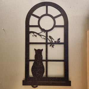 Cat in Window Wall Art