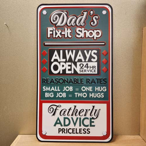 Fatherly Advice Wall Art (approx. 27.5 x 50cm)