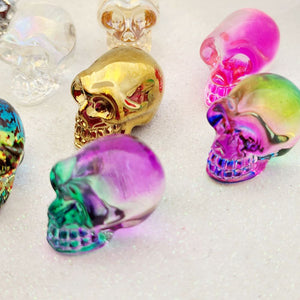 Iridescent Glass Skull