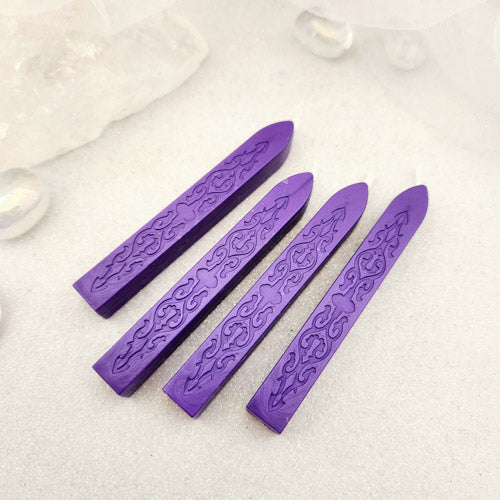 Purple Sealing Wax Stick with Wick (approx. 9x1.2x1.1cm)